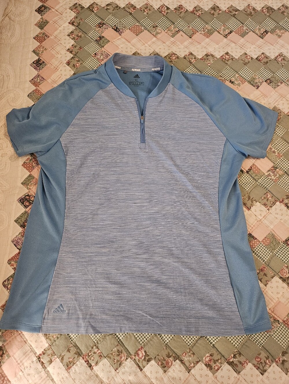 Adidas Two Tone Active T-Shirt  3/4 zipper - Size XL